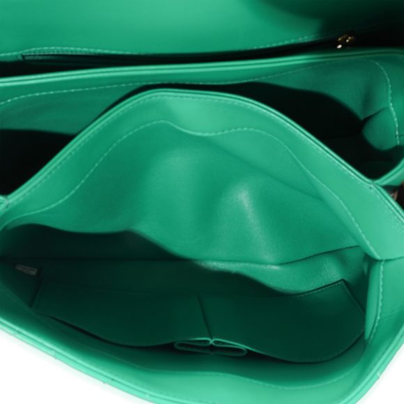 Chanel Green Quilted Lambskin Medium Trendy Top Handle Flap Bag - Picture 7 of 7